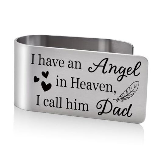 I Have an Angel in Heaven I Call Him Dad Visor Clip for Cars, Sympathy Gifts 
