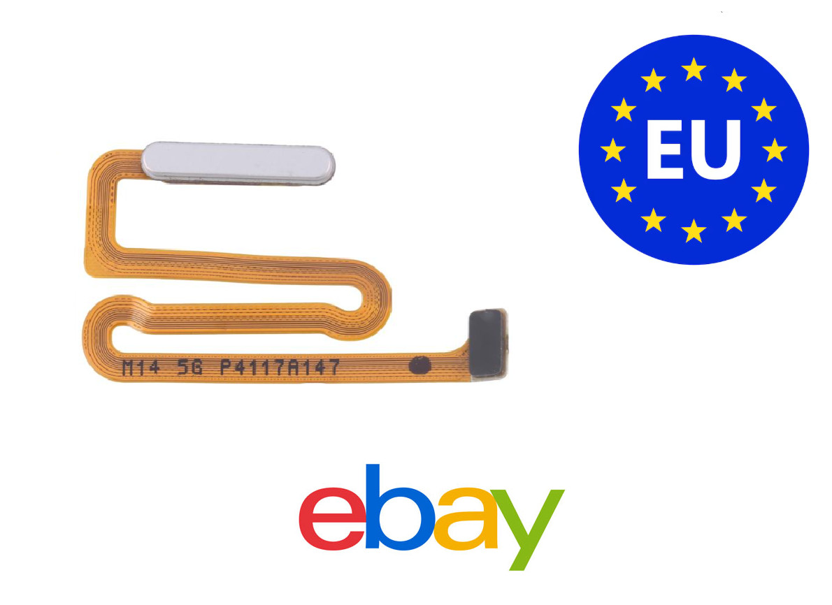 Part Phone For Samsung Galaxy A14 M14 Flex Cable Button Fingerprint Power White