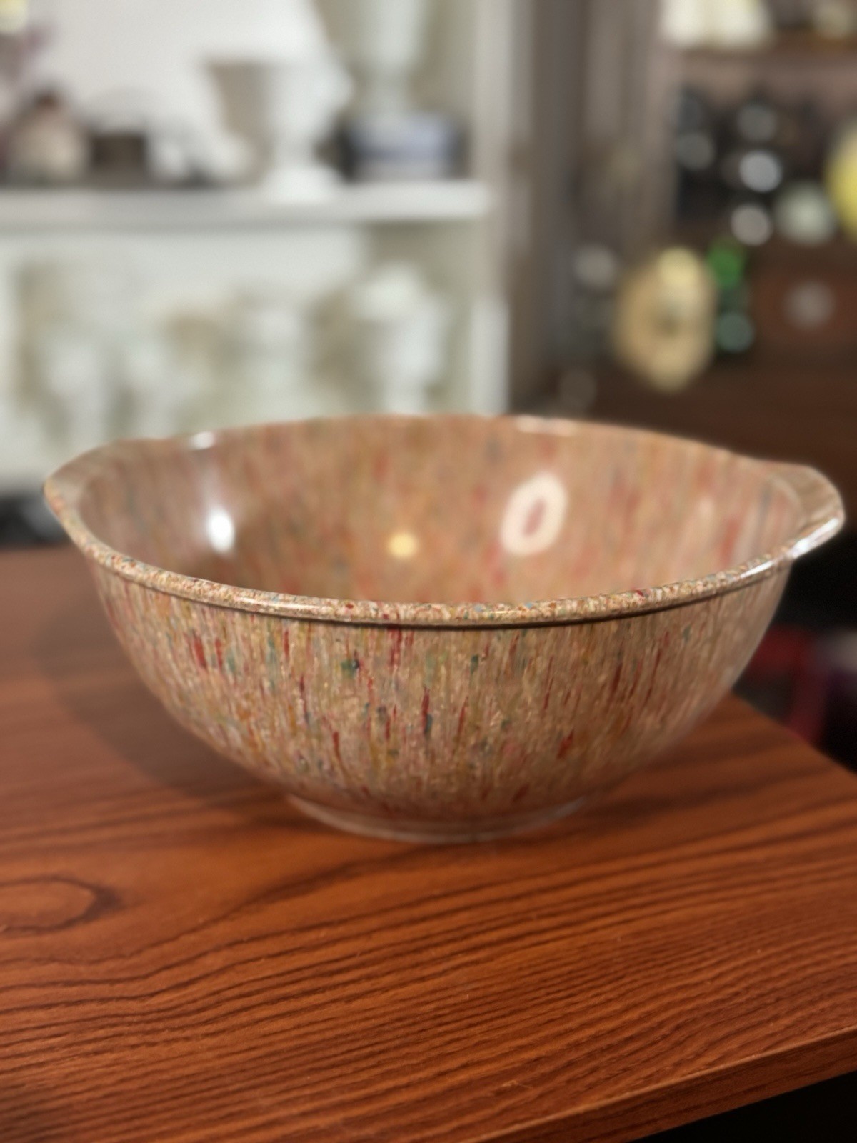 Vintage Brookpark Confetti Bowl Large Melamine Melmac Mixing Bowl