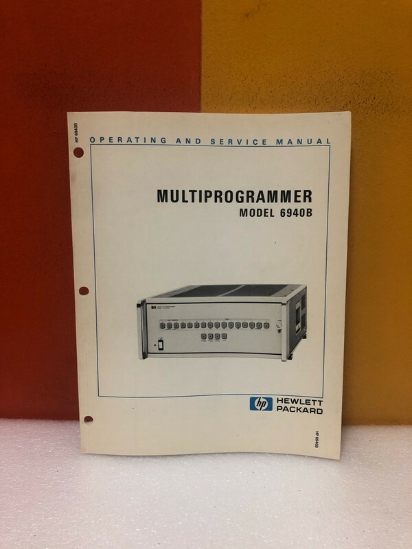 HP 06940-90007 Multiprogrammer Model 6940B Operating & Service Manual