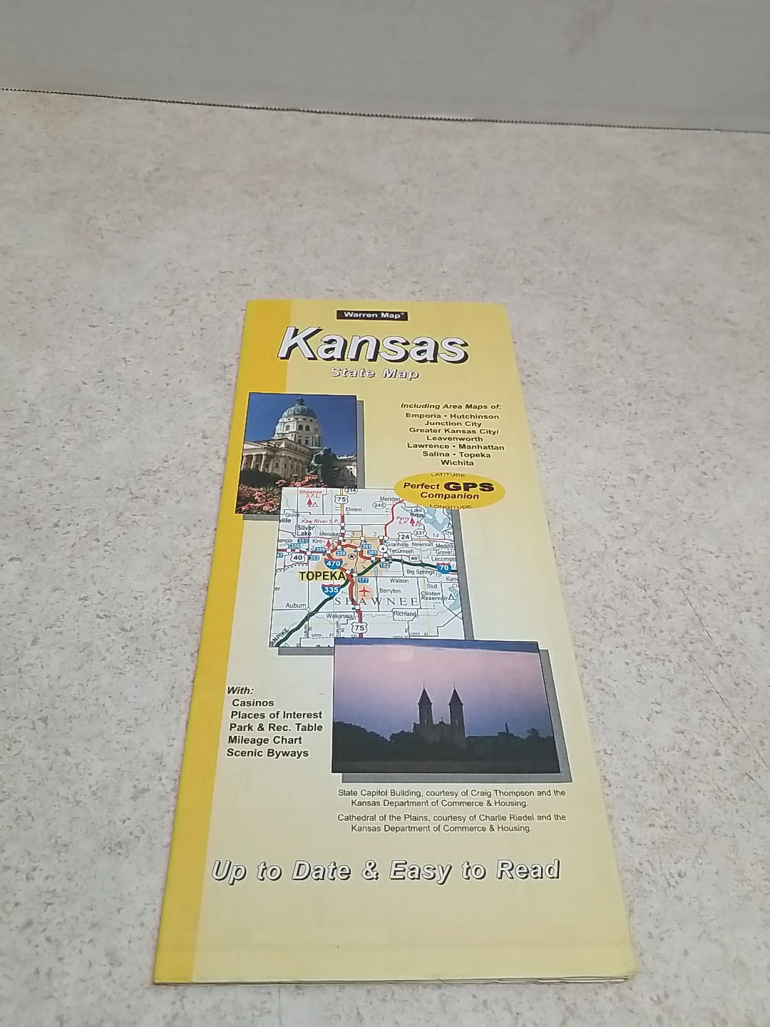 Warren Map Kansas  State Fold Up Map 