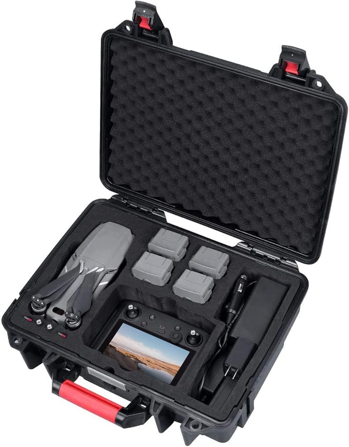 17.6L Carrying Case Compatible with DJI Mavic 2 Pro/Mavic 2 Zoom with Pre-Cut Fo