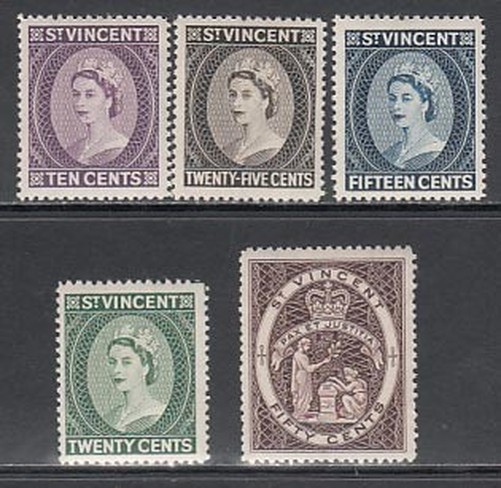 Saint Vincent - Mail Yvert 196a/200a * Mh Isabel