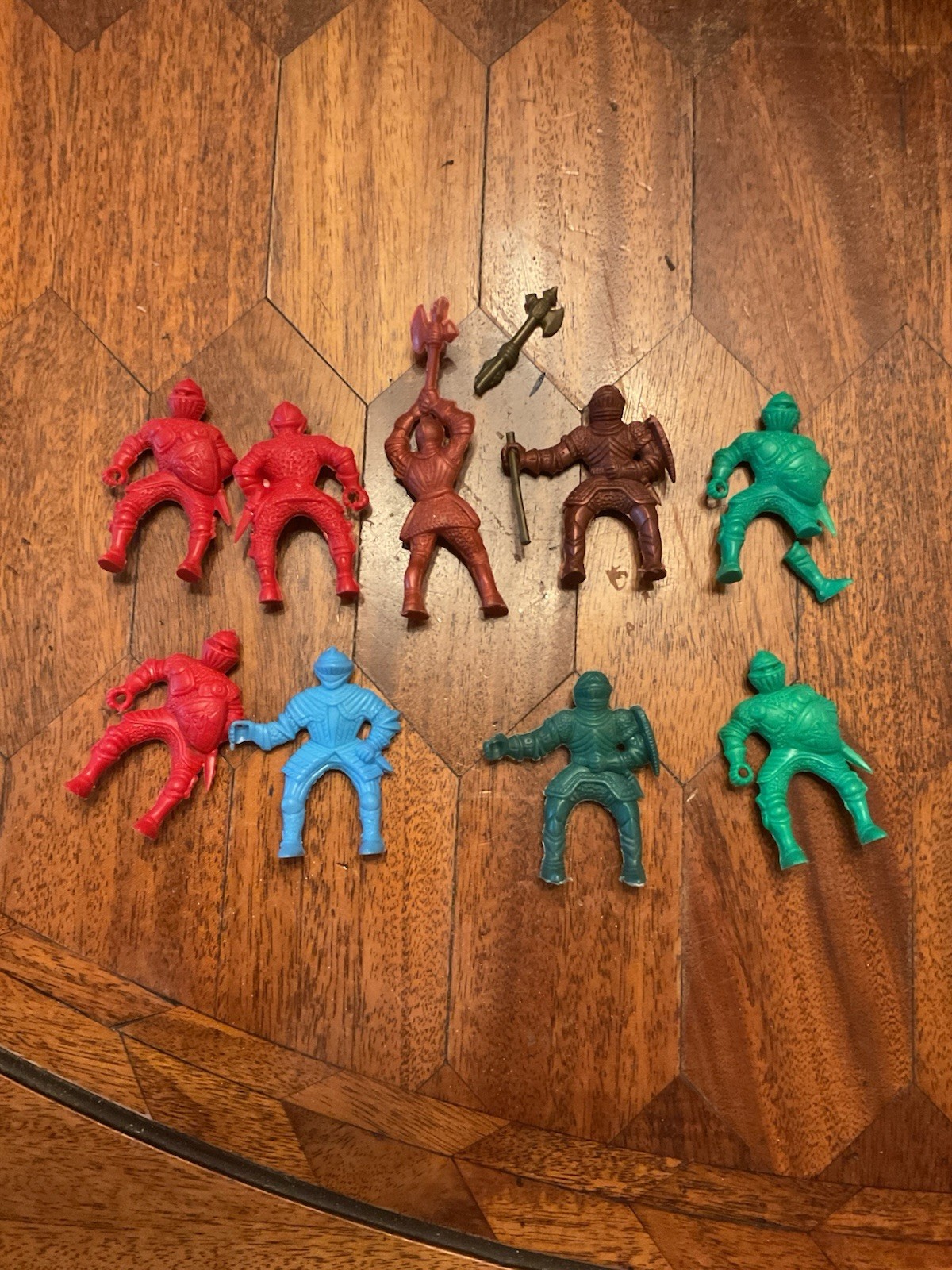 Vintage Set Of Medieval Knight Toy Figures