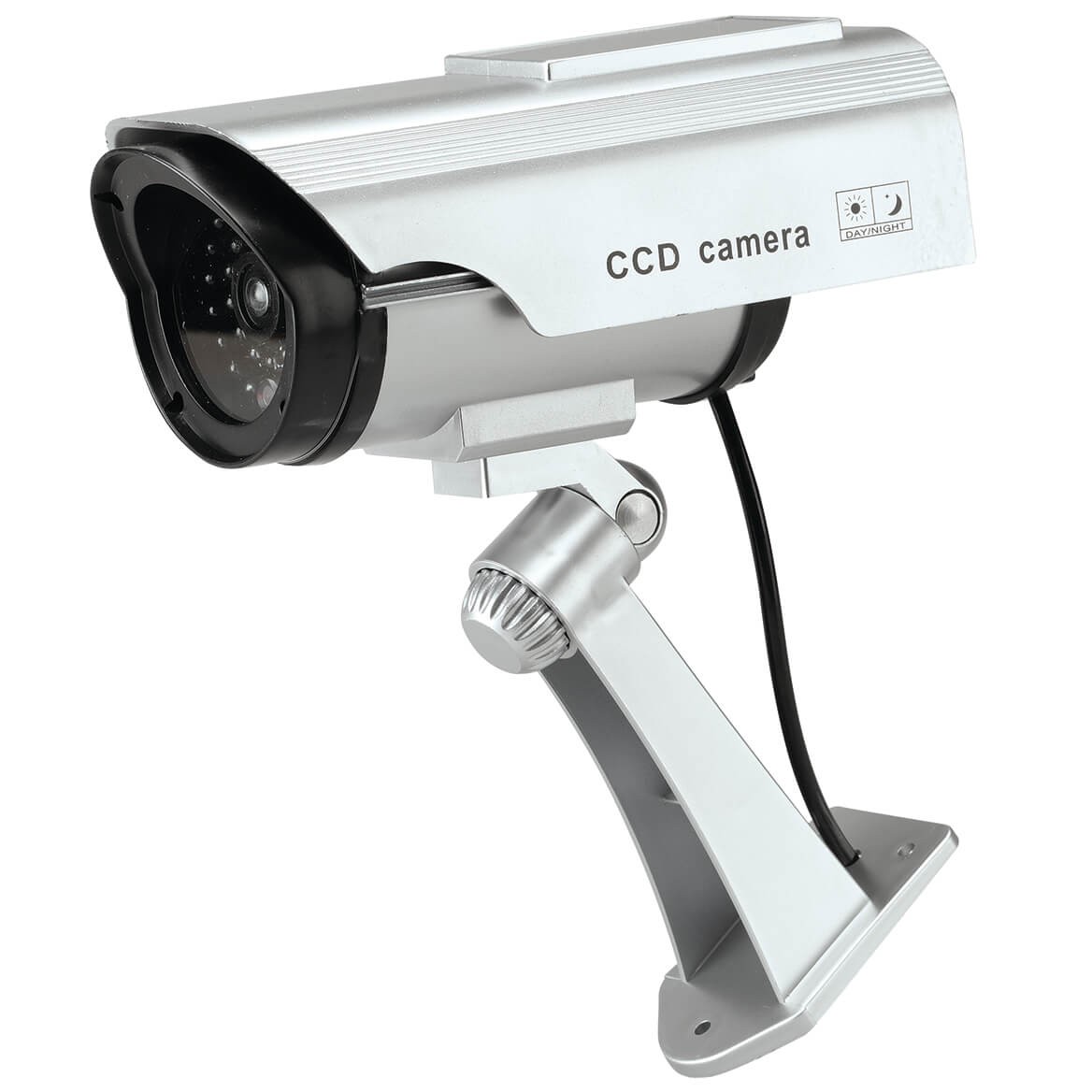Silver Mock Solar Security Camera