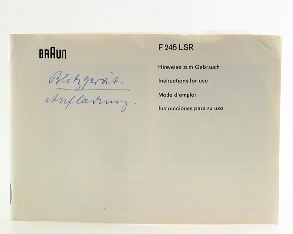 Manual Brown F 245 Lsr F-245-LSR F245LSR Instructions