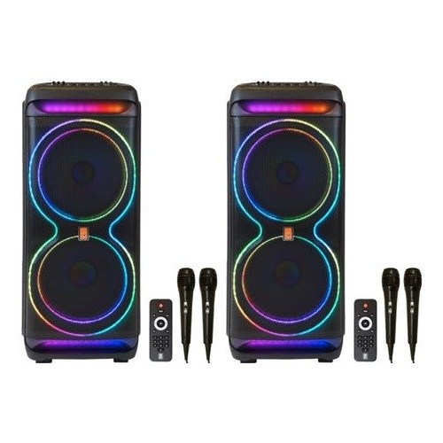 2 MR DJ MEMPHIS Dual 15” Powered Bluetooth DJ Speaker 6000W Active PA System