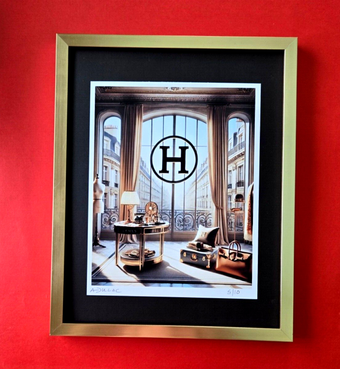 ALEXANDER DULAC + HERMES PARIS Hand Signed Authentic  Print LtdEd of 10 COA