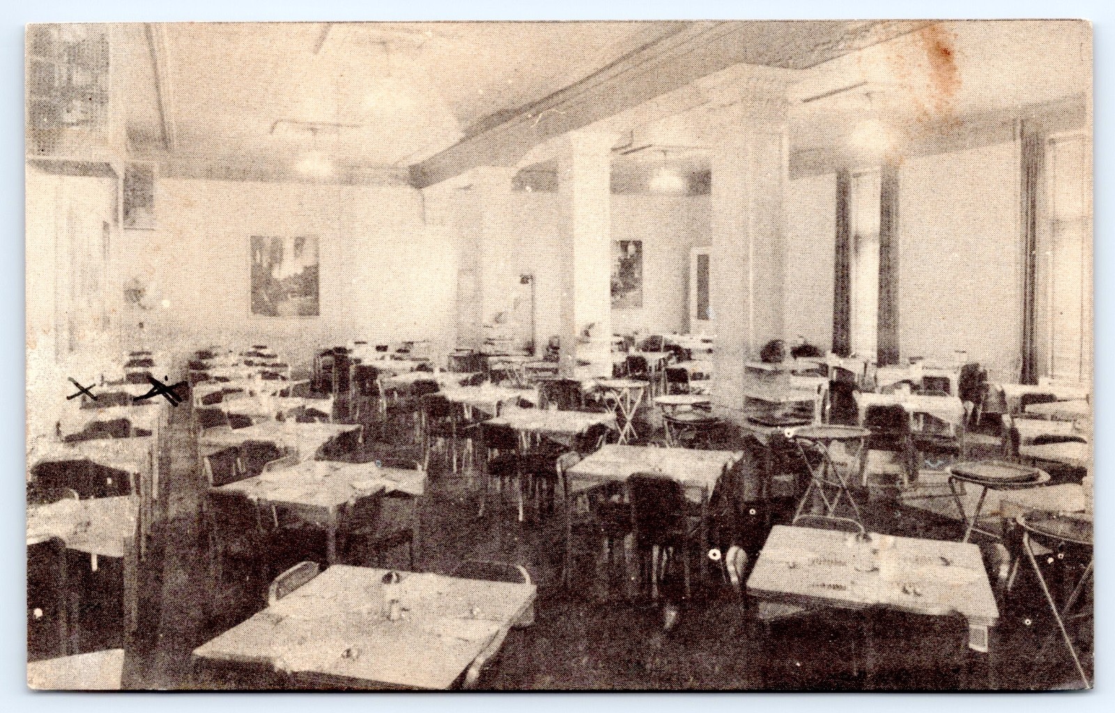 Excelsior Springs Missouri Dining Room McCleary Clinic & Hospital 1950 Postcard