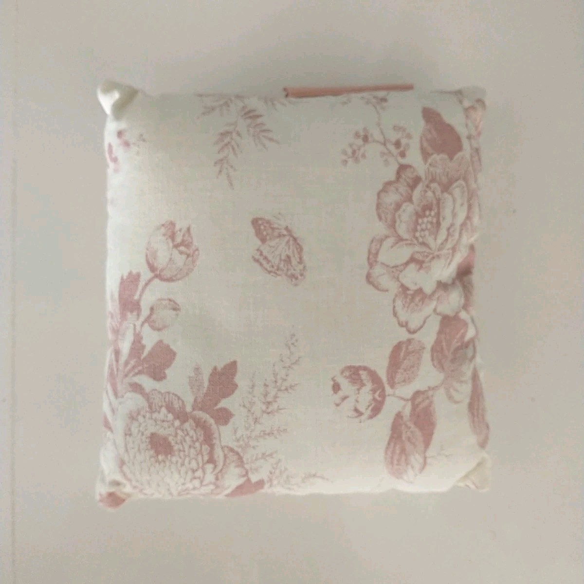 Crabtree&Evelyn Sachet Pillows Decor Pink Cabbage Rose Toile Wedding Ring*READ