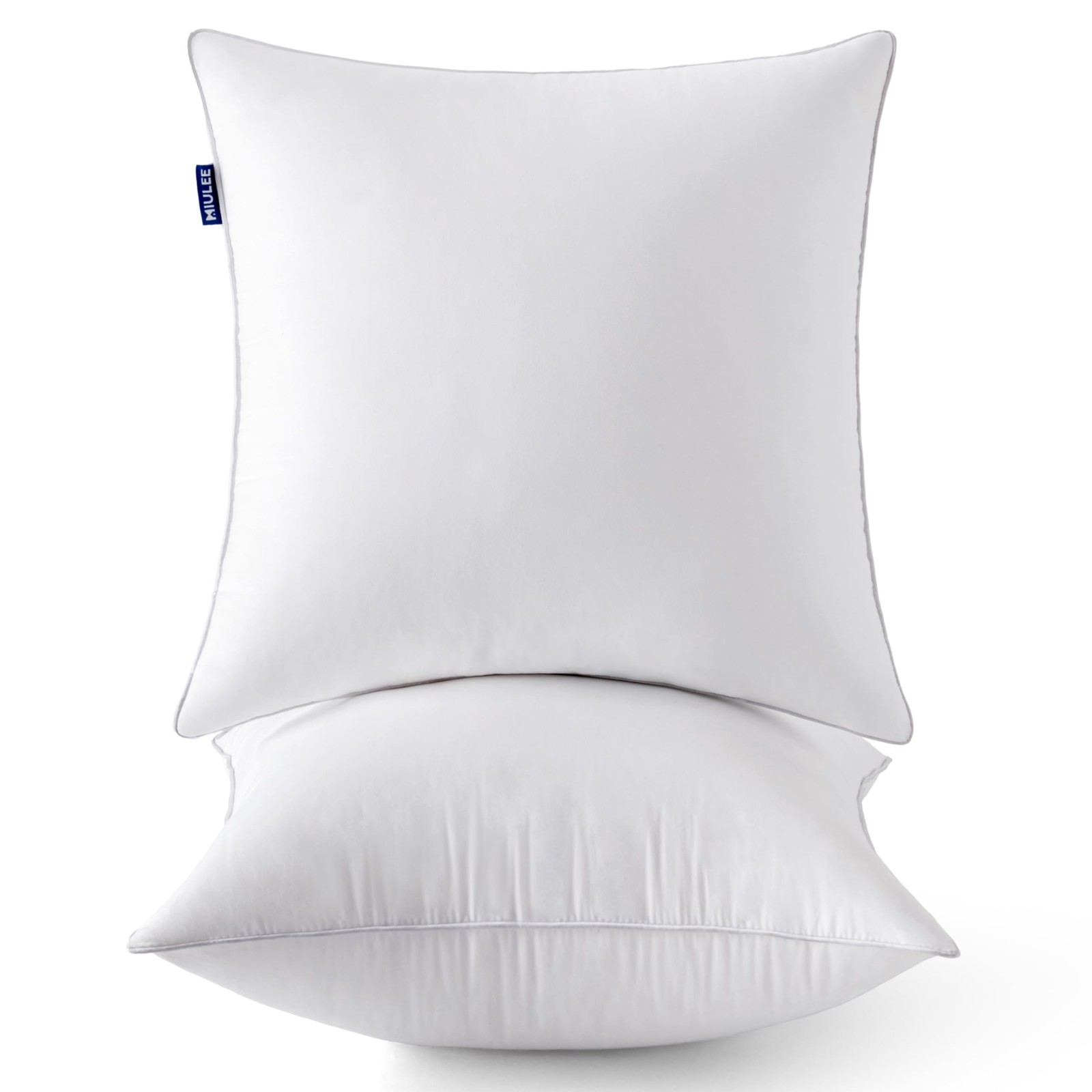 MIULEE 20 x 20 Pillow Inserts (Set of 2) -Throw Pillows for 20x20 Inch, White 