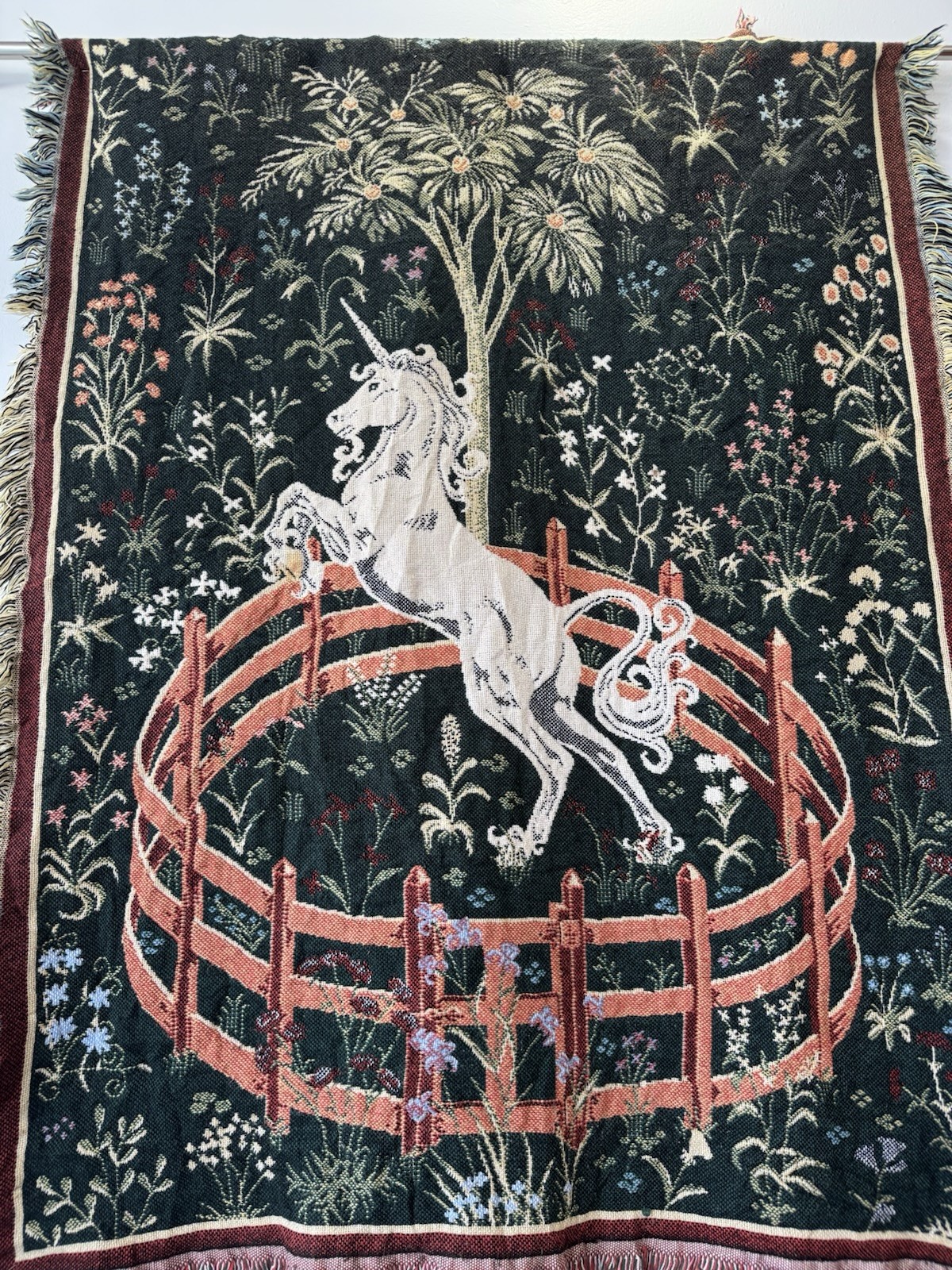 vintage unicorn tapestry