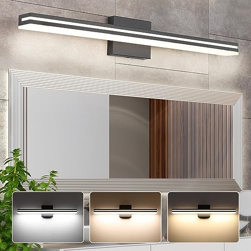  LED Modern Bathroom Vanity Light Bar (3000K/4000K/6000K) 32-Inch Matte Black