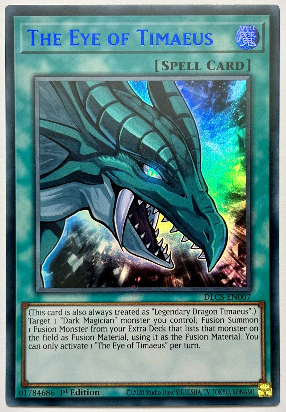 DLCS-EN007 The Eye of Timaeus - Blue Ultra Rare 1st Edition Near Mint YuGiOh