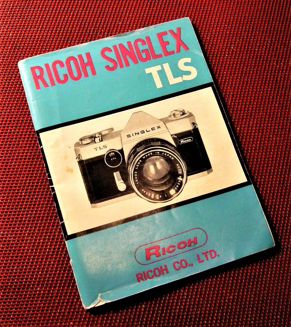 Ricoh  Singlex TLS  " INSTRUCTION MANUAL." Genuine factory original book. .