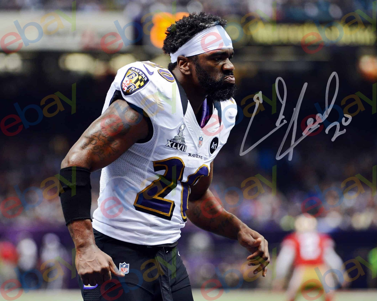 Ed Reed - REPRINT auto signed 8x10 Photo Baltimore Ravens Legend