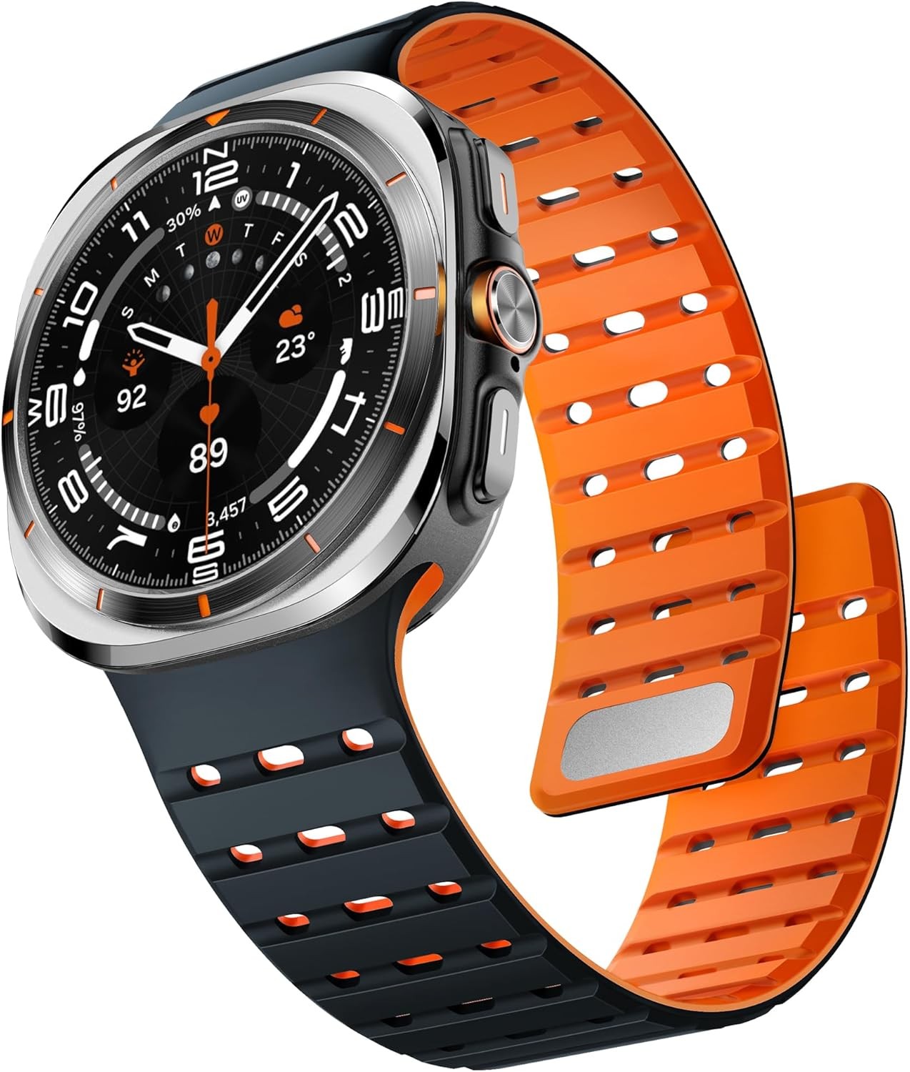 Magnetic Strap Compatible with Samsung Galaxy Watch Ultra 47mm Soft Silicone