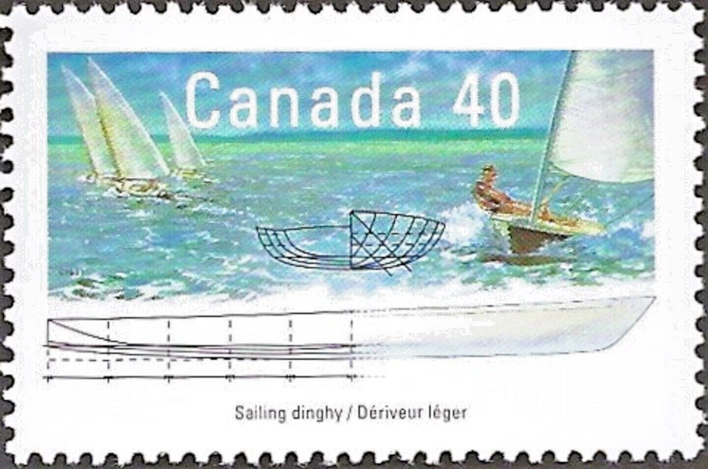 🍁Canada    #1319    "Pleasure Boats"    Brand New  1991   Original Pristine Gum