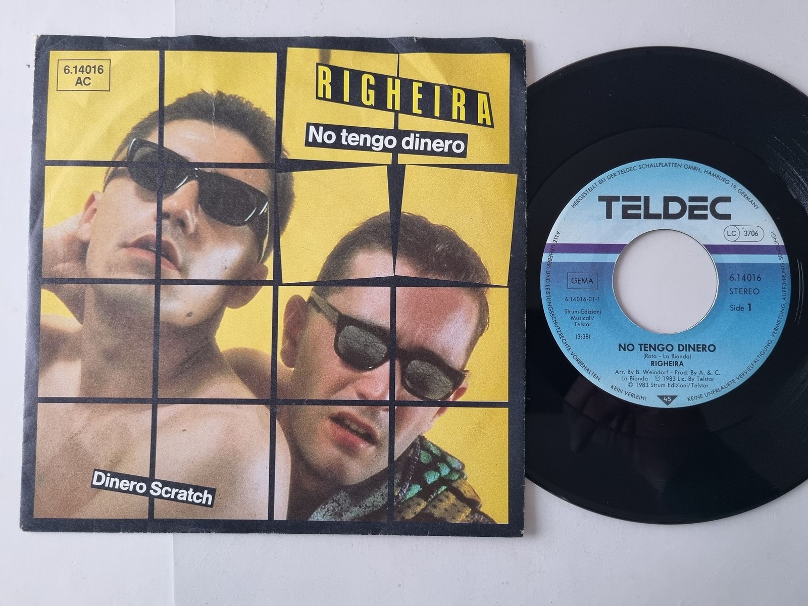 Righeira - No tengo dinero 7'' Vinyl Germany