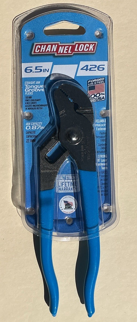 Channel Lock 6.5 Inch Tongue & Groove Straight Jaw Pliers 426