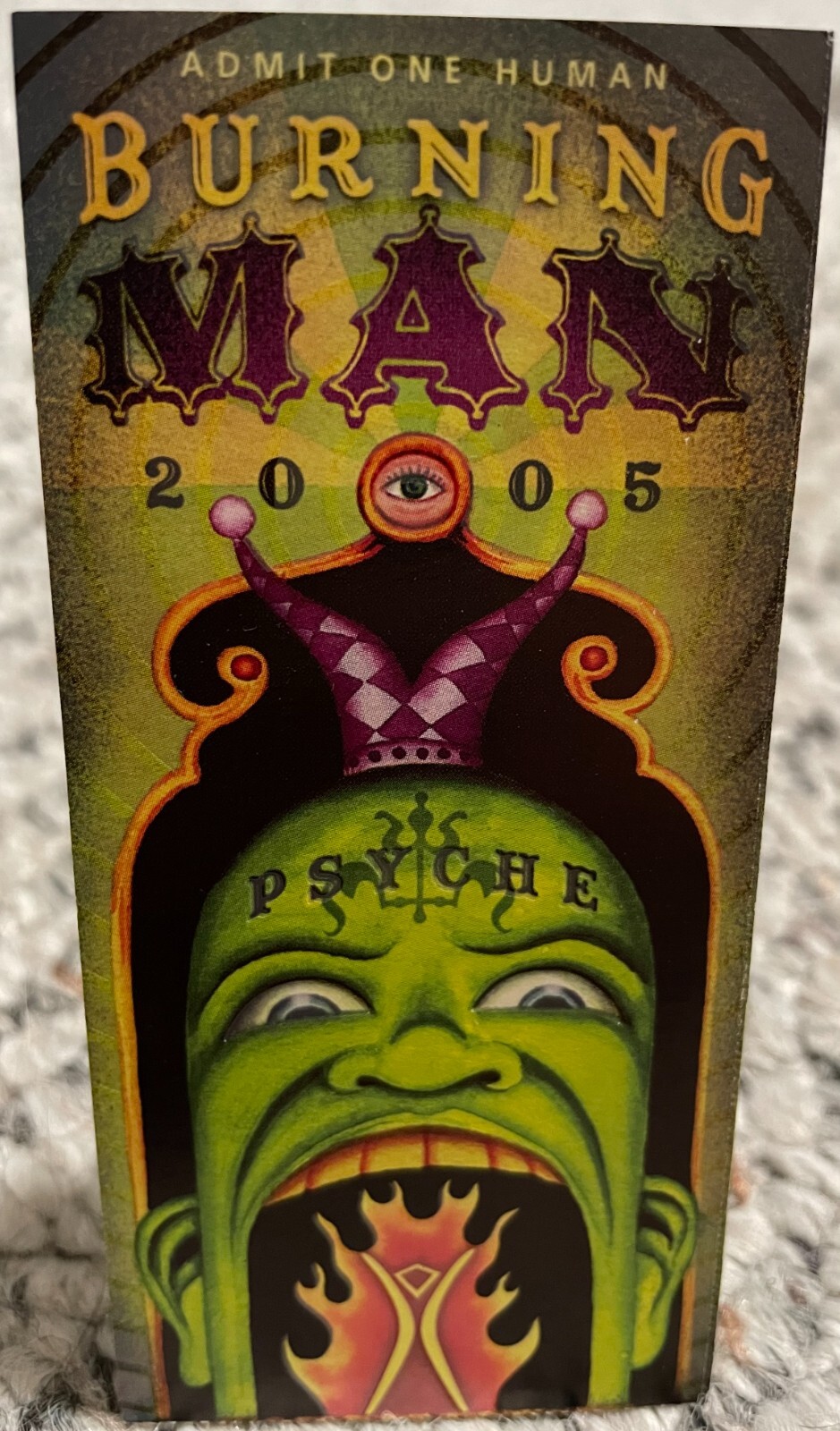 Burning Man Ticket Stub 2005 Black Rock City EXCELLENT Condition