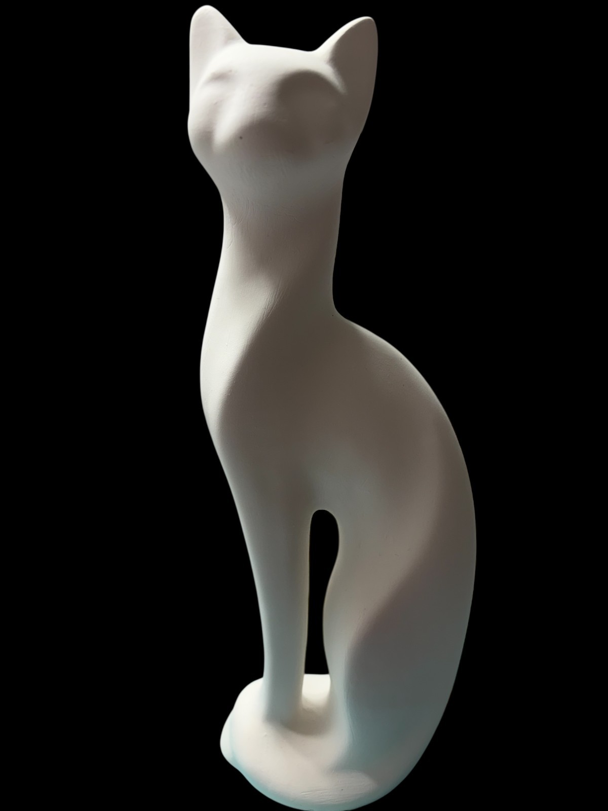 Art deco Vintage 12 inch Cat Ceramic Bisque ready to paint