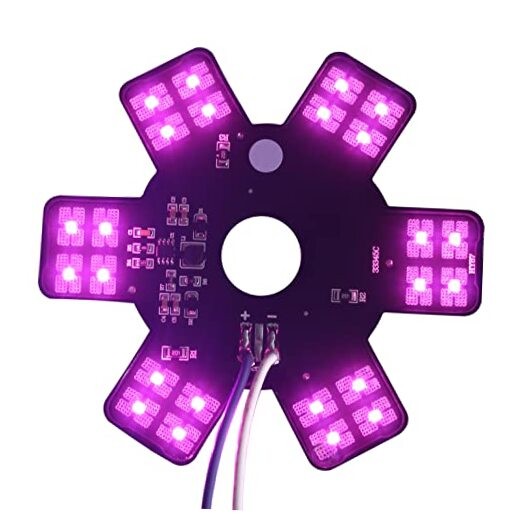 Air Cleaner LED Light 5" Truck Decorative Hex Style Air Filter Lamp for Purple