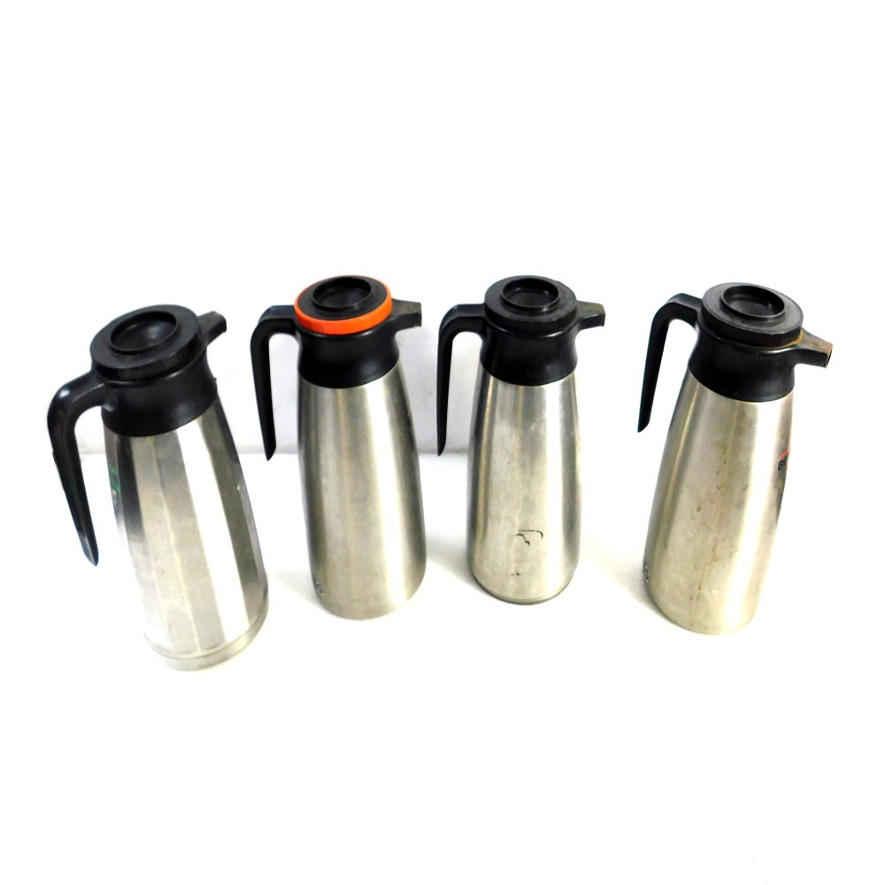 (Lot of 4) 1.6L Commercial Grade Thermal Hot Beverage Carafes Silver