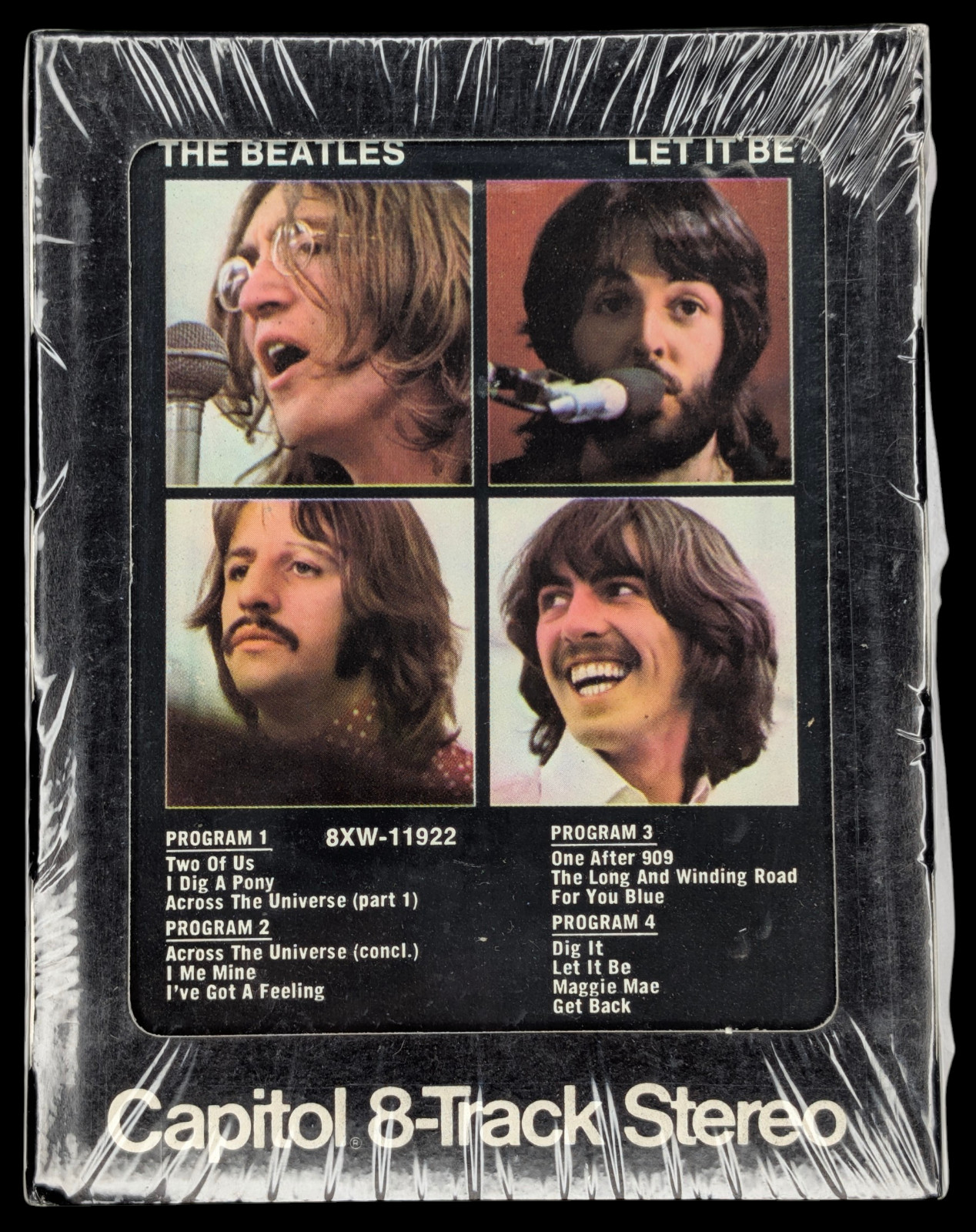 SEALED, The Beatles - Let It Be 8XW-11922, 8-Track Cartridge, Reissue, US, 1975