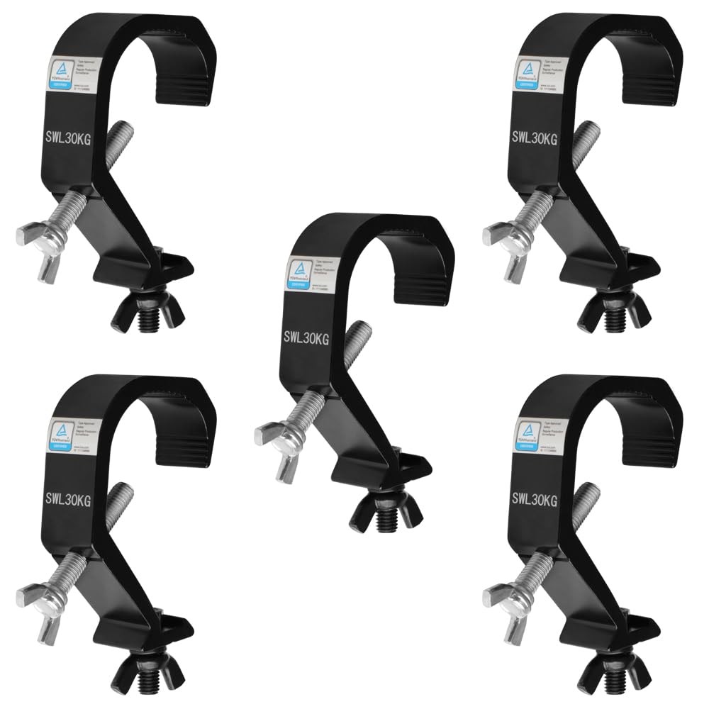 5 Pcs Stage Light C Clamps, Fits OD 1.18"-2" Truss, Truss Clamp Hook for DJ L...
