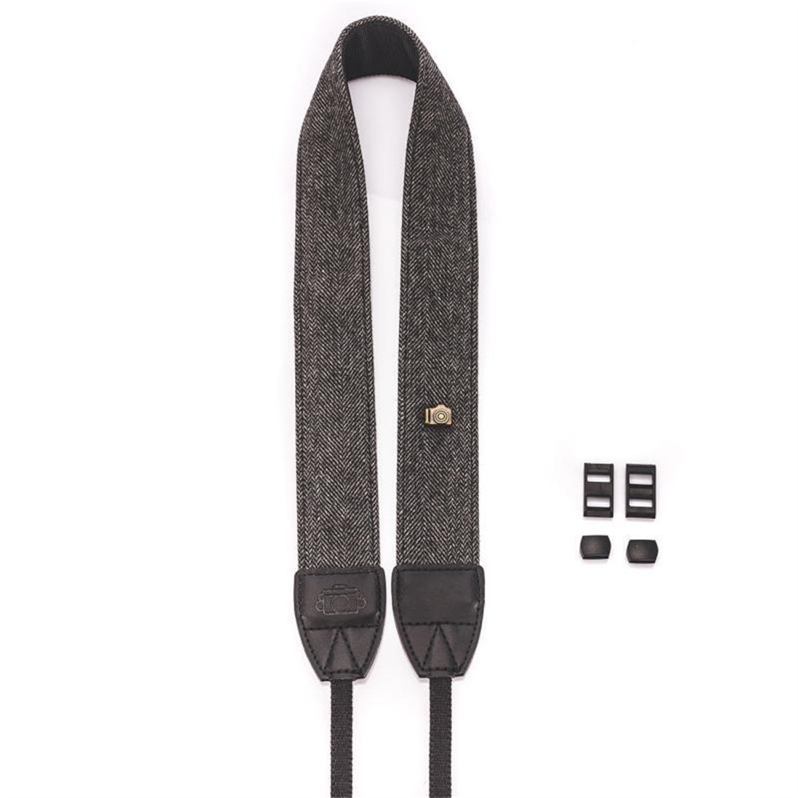 Grey Adjustable Camera Shoulder Neck Strap Cotton Leather Belt For DSLR Camera a