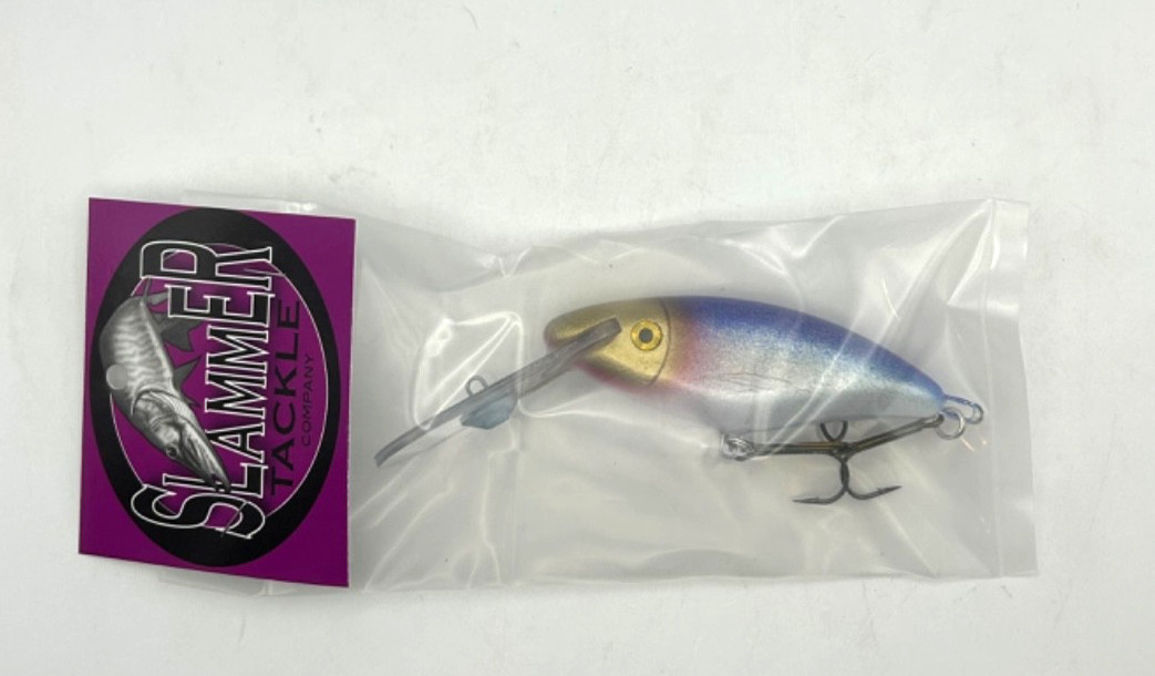 Slammer Tackle 6" Deep Diver Musky Crankbait Blue Silver Shad Fishing Lure