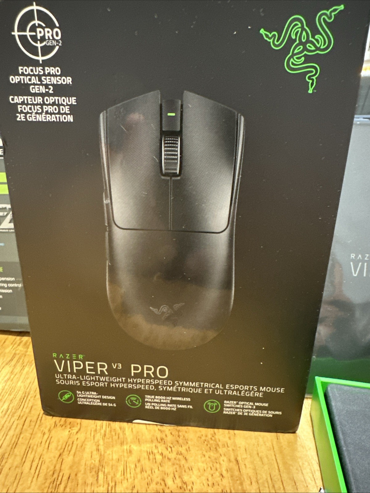 Razer Viper V3 Pro Ultra-Lightweight Wireless/Wired Gaming Mouse Black USB-C