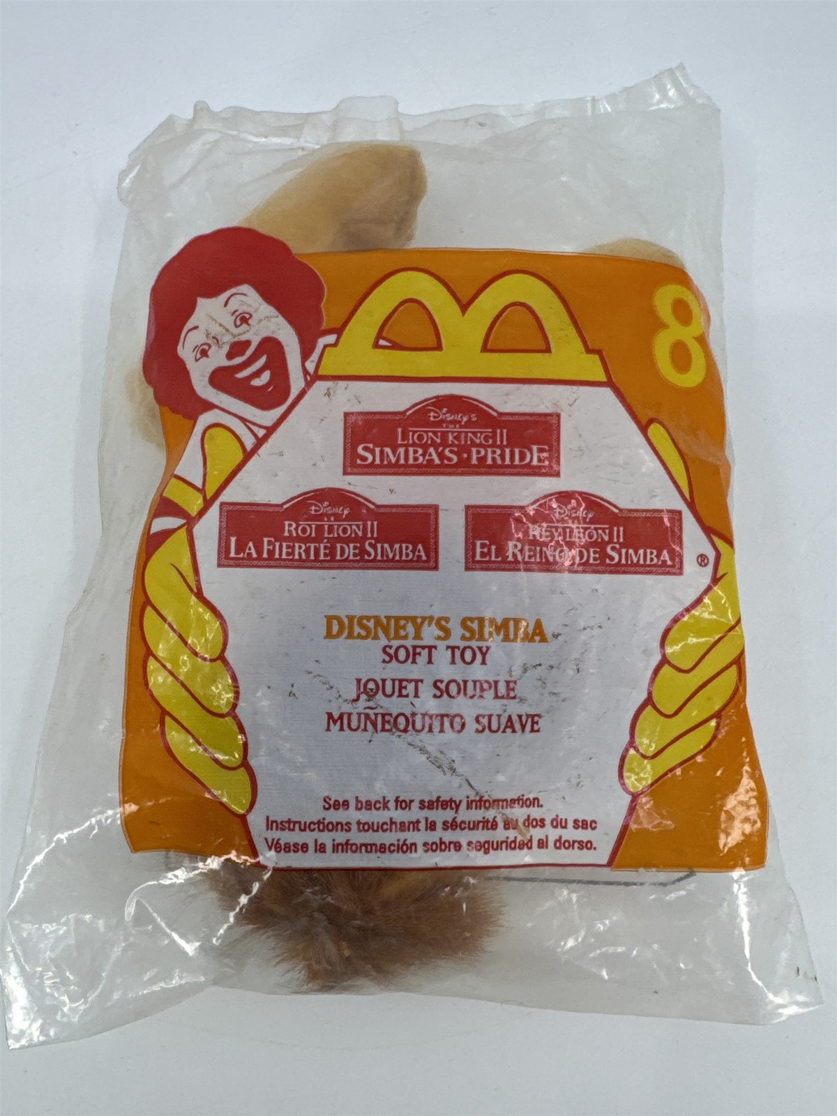 McDonalds Happy Meal Toy Disney's Simba Soft Toy 1998 Vintage Toy