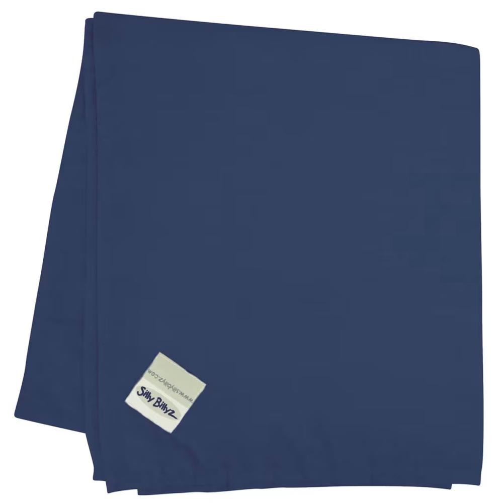 Silly Billyz Flat Polycotton Cot Sheet (Navy)