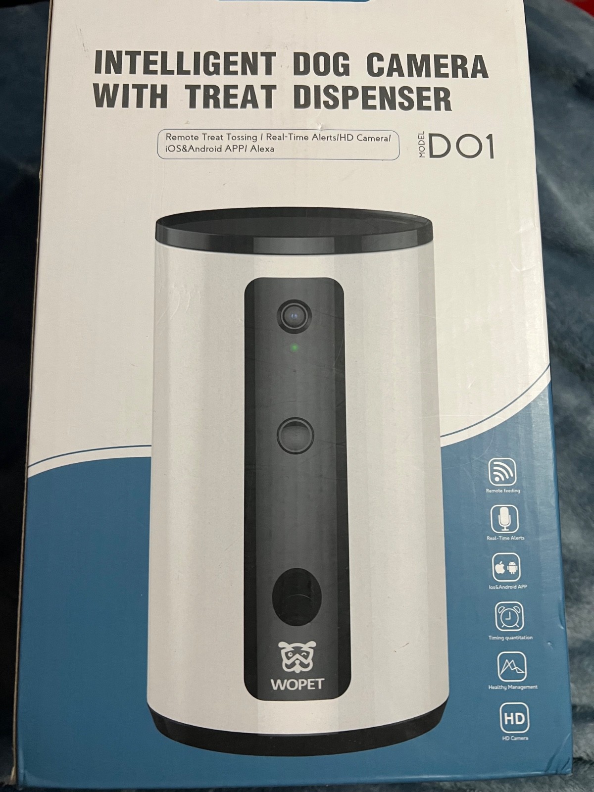 Wopet Intelligent Dog Camera With Treat Dispenser Model D01 - Open Box