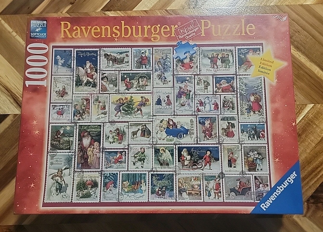 2018 Ravensburger 1000 Pc Limited Edition Puzzle Christmas Wishes Stamps Behr