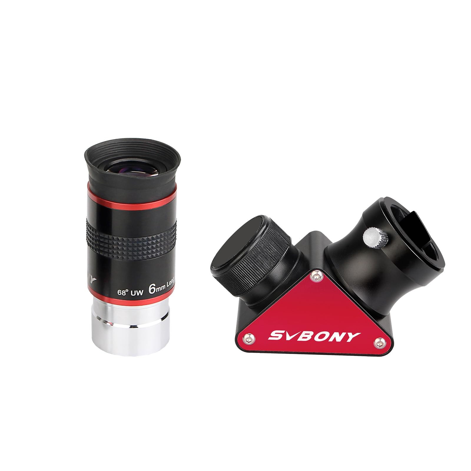 New Best SVBONY Telescope Eyepiece 68 Degree Ultra Wide Angle 6mm and SV188P 90