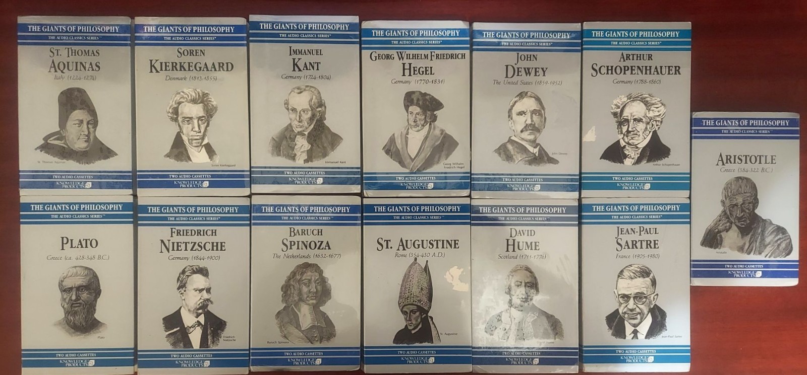 Set of 13 The Giants of Philosophy Audio Cassettes Knowledge Products 1990