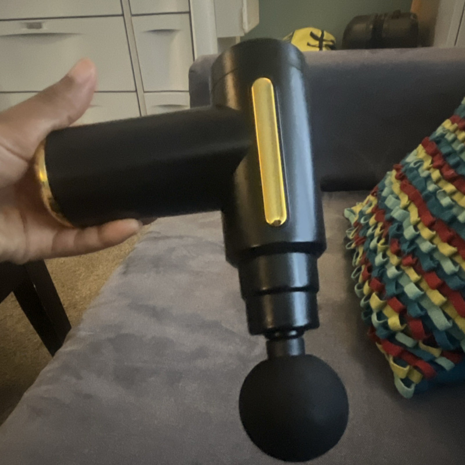 Black Gold Handheld Massage Gun Percussion Massager for Full Body