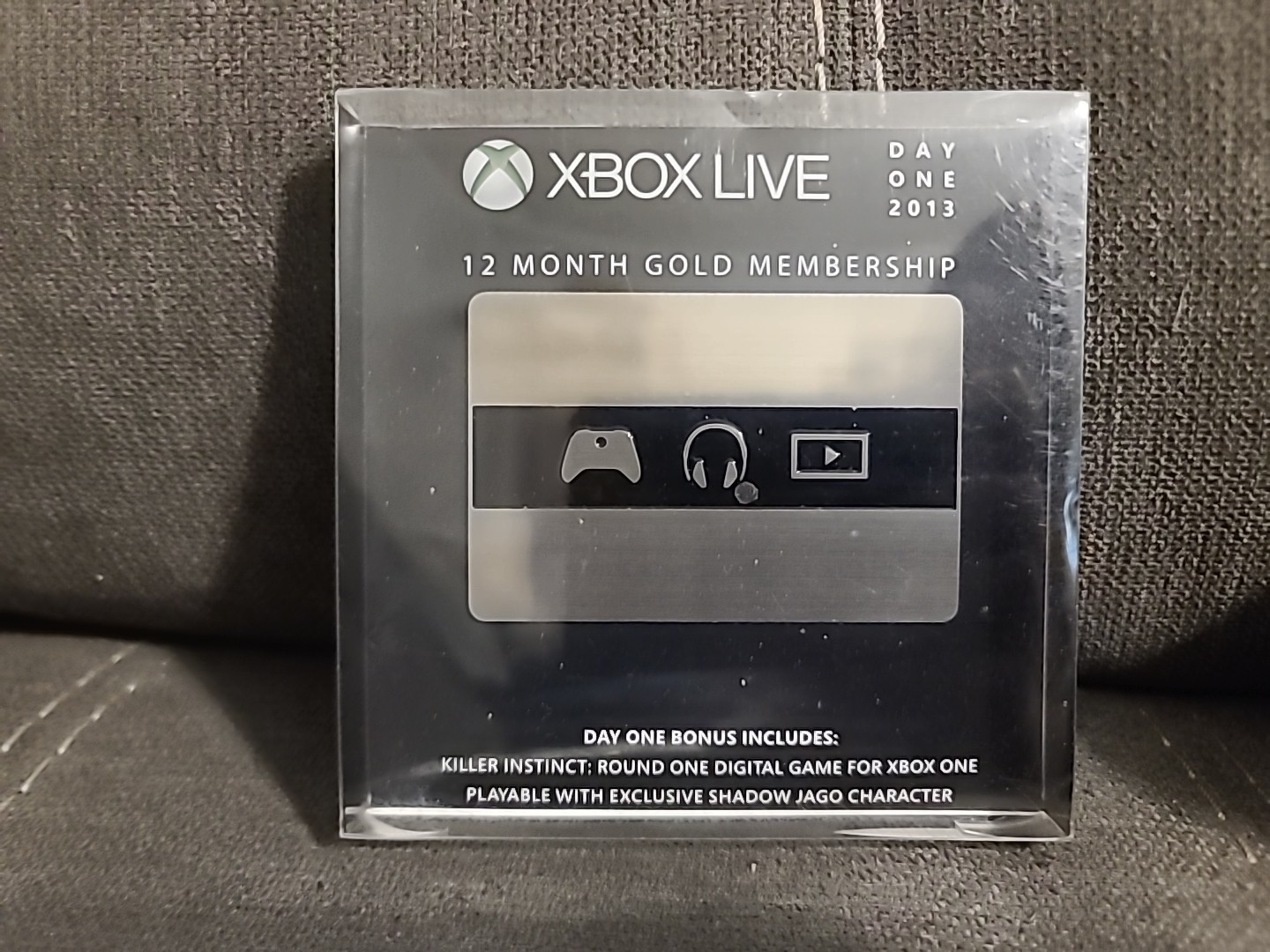 XBOX Live 12 month Gold Card Day One Commemerative Metal Card *Used *Redeemed