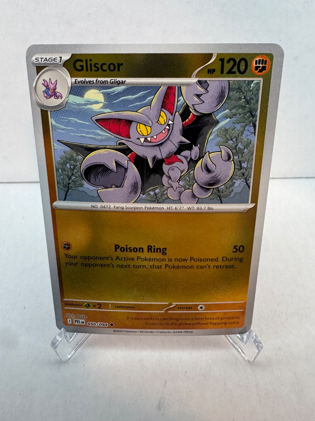 Gliscor 50/94 - Reverse Holofoil NM - ME: Phantasmal Flames - Pokémon TCG
