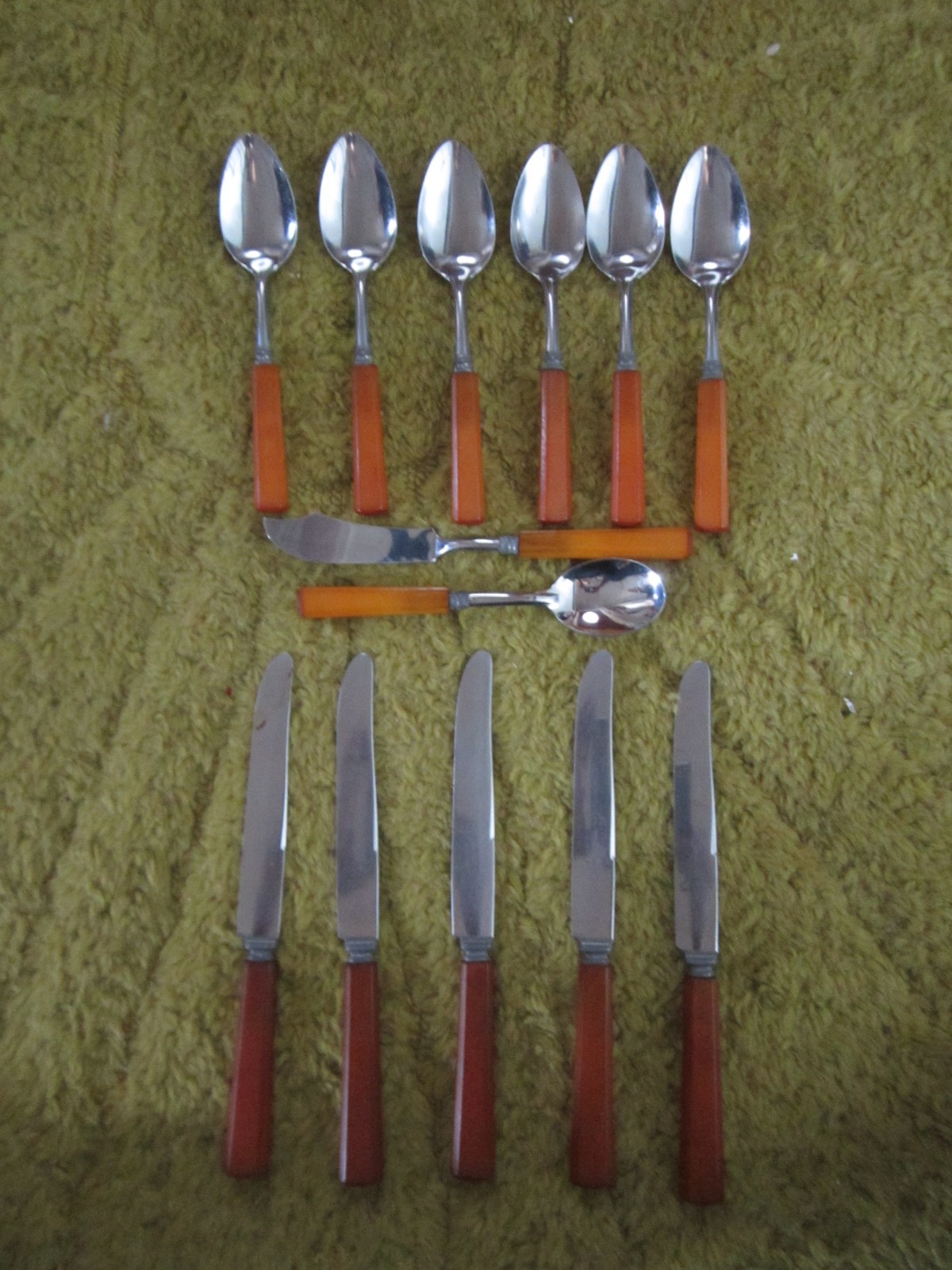 Vintage~Valley Forge Flatware~VG~Bakelite & Stainless