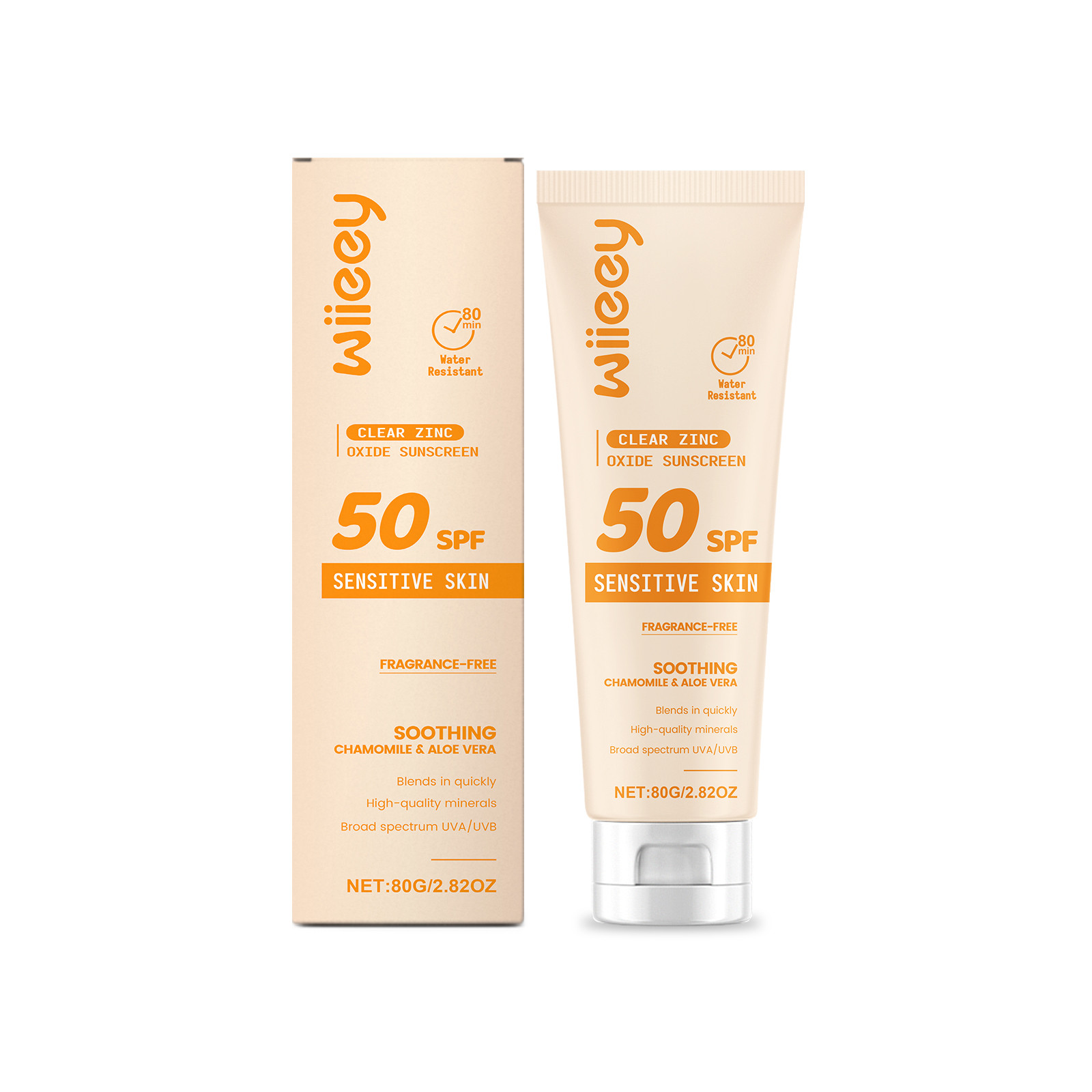 Kids Mineral Sunscreen SPF 50, Face & Body Gentle Non-greasy