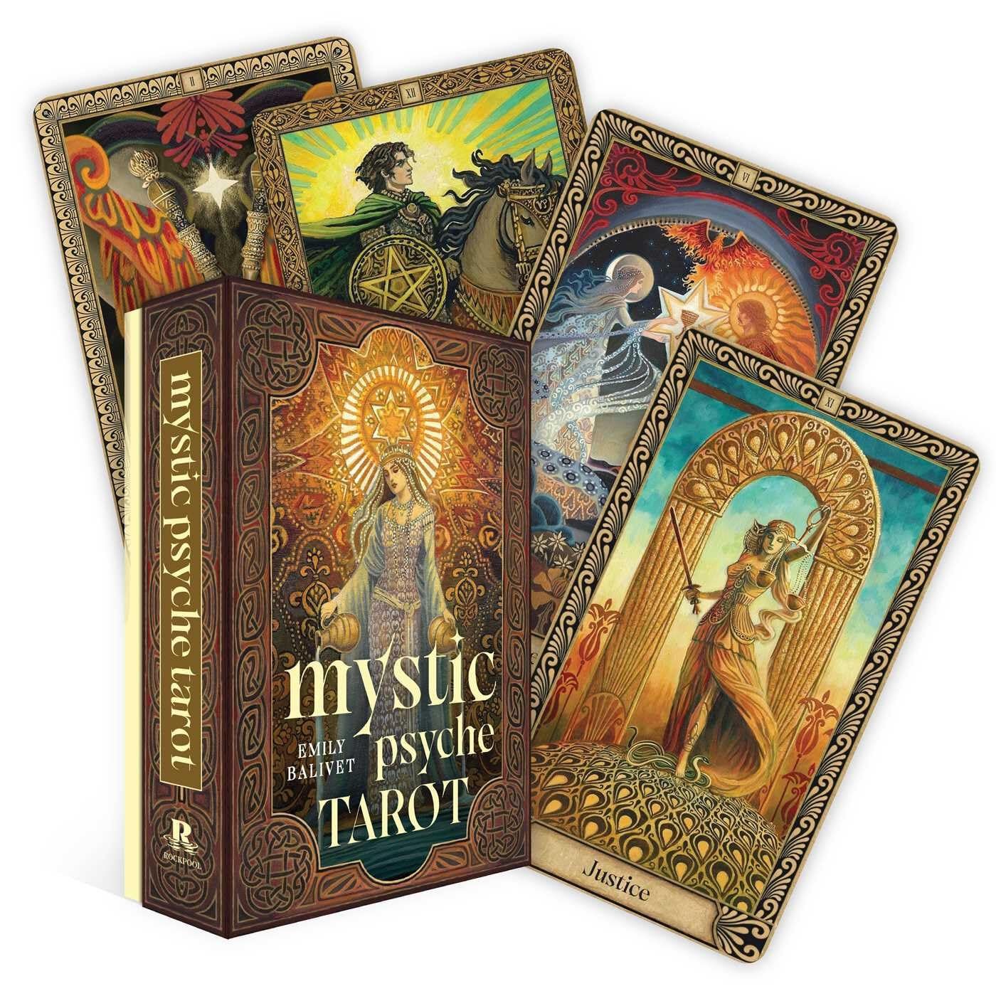 Mystic Psyche Tarot Deck By Emily Balivet 78 Cards & Guidebook Rockpool
