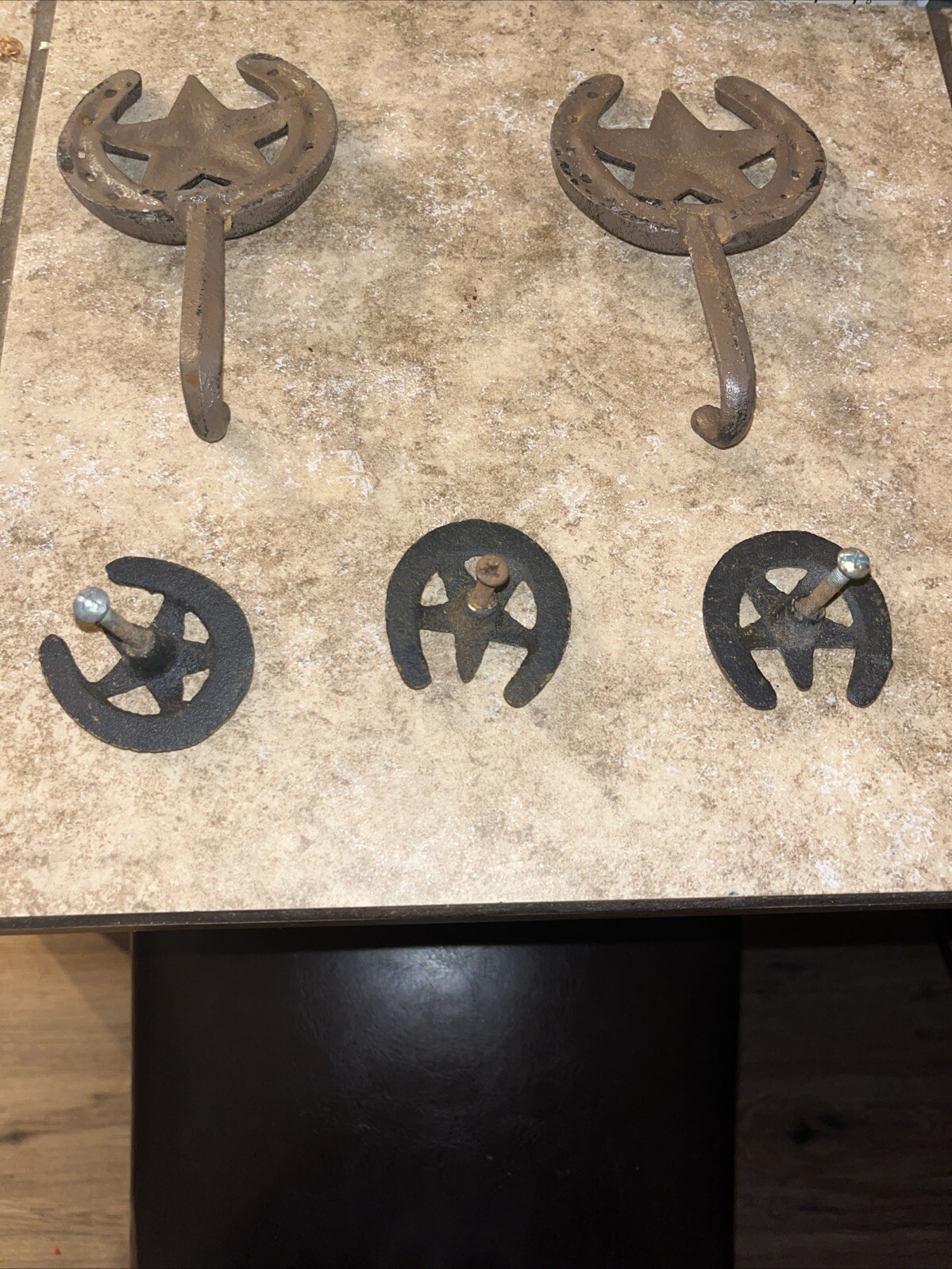 Cast Iron Horseshoe Hooks And Handles