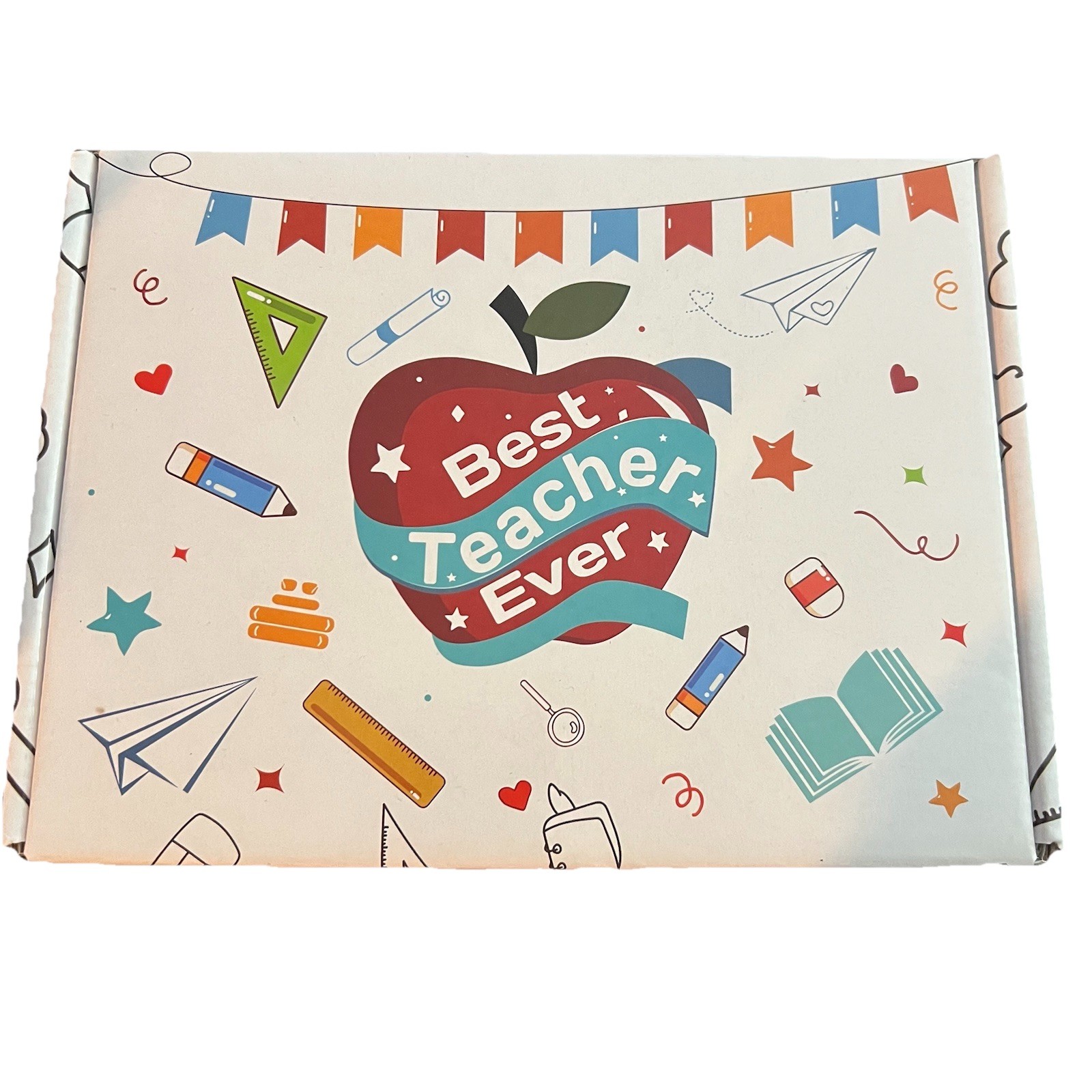 Best Teacher Ever Appreciation Box Of Gifts Tumbler Pen Candle Cards Pouch Heart