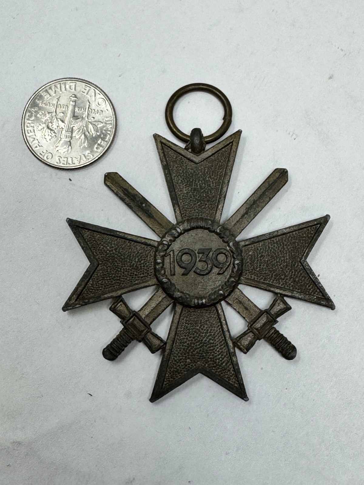 Original WWII German  WAR MERIT CROSS 1939 with Swords