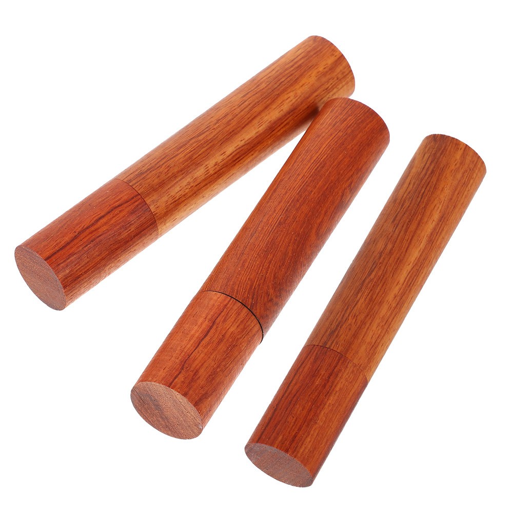 3 Pcs Wooden Incense Storage Tubes Natural Rosewood Holders for Home