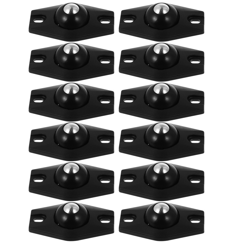 12Pcs Self Adhesive Caster Wheels Mini Swivel Wheels 360 Degree Rotation